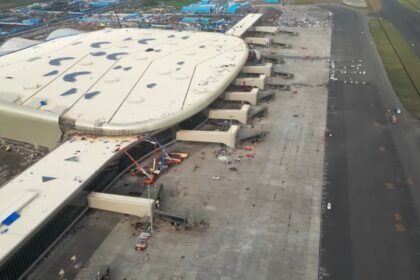 navi mumbai international airport aerial view